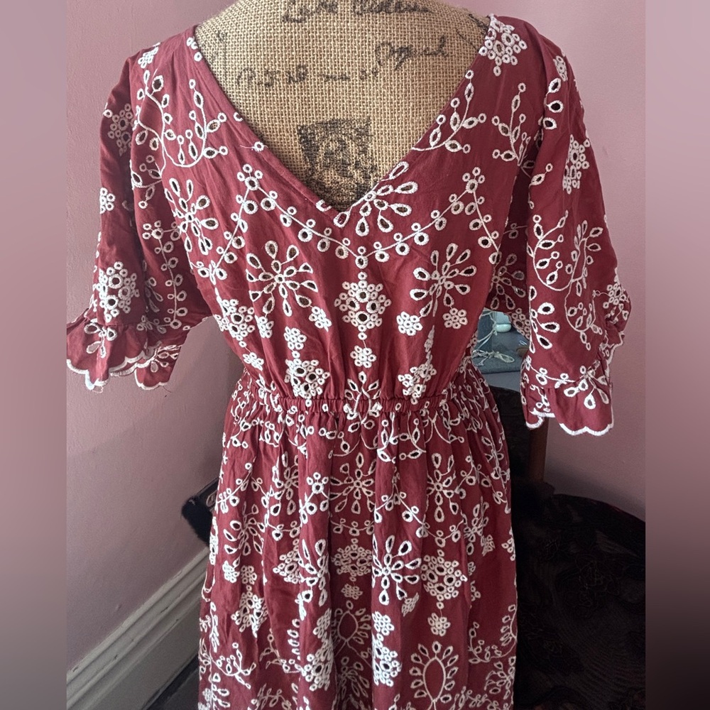 Floral Red Dress - Picture 4 of 7